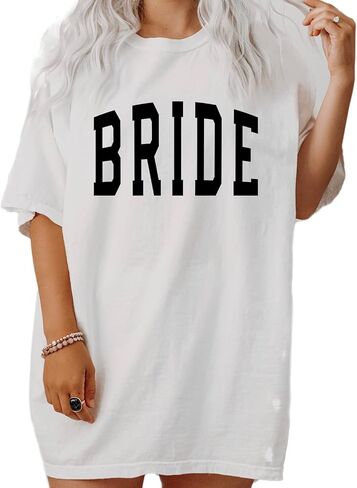 Bride Shirt Women Engaged Bridal Shower Tee Bridesmaid Squad T-Shirt Bachelorette Wedding Party Tops in Saudi Arabia