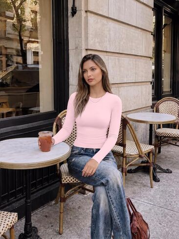 Trendy Queen Cotton Slim Fitted Long Sleeve Shirts for Women in Kuwait
