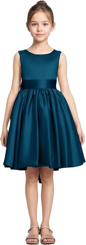 Flower Girls Special Occasion Dresses Wedding Party Girls Princess Dress Short Satin Formal Ball Gowns in Saudi Arabia