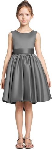 Flower Girls Special Occasion Dresses Wedding Party Girls Princess Dress Short Satin Formal Ball Gowns in Saudi Arabia