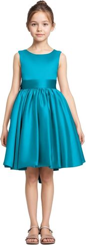 Flower Girls Special Occasion Dresses Wedding Party Girls Princess Dress Short Satin Formal Ball Gowns in Saudi Arabia