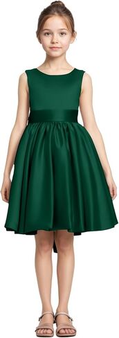 Flower Girls Special Occasion Dresses Wedding Party Girls Princess Dress Short Satin Formal Ball Gowns in Saudi Arabia