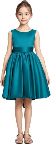 Flower Girls Special Occasion Dresses Wedding Party Girls Princess Dress Short Satin Formal Ball Gowns in Saudi Arabia