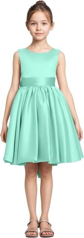 Flower Girls Special Occasion Dresses Wedding Party Girls Princess Dress Short Satin Formal Ball Gowns in Saudi Arabia
