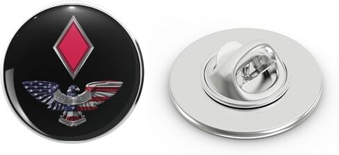 فرقة المشاة الخامسة المخضرم طية صدر السترة المعدنية قبعة دبوس التعادل تك Pinback 0.75" in Kuwait