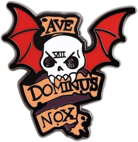 Warhammer 40K Lord of the Night Skull & Bat Brooch, Long Live the Night Lord Metal Pin Badge with Pin and Clasp Fastening in Saudi Arabia