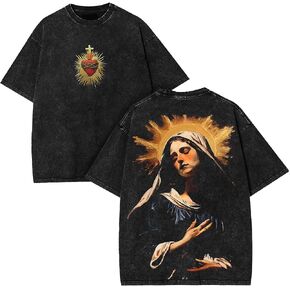 Christian Oversized T-Shirt for Men Women, Heavyweight Cotton Vintage Graphic Tee, Streetwear Boxy Fit Religious Top in Saudi Arabia