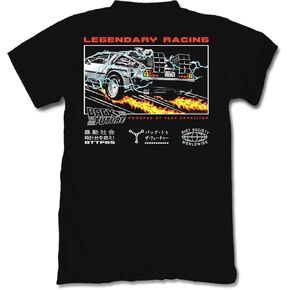 Riot Society Back to The Future Legendary Racing Mens T-Shirt - Black, Large in Saudi Arabia