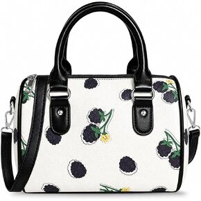 Girly Fruit Prints Crossbody Bag Cute Cherry Strawberry Blackberry Top Handle Boston Bag for Women Girls in Saudi Arabia