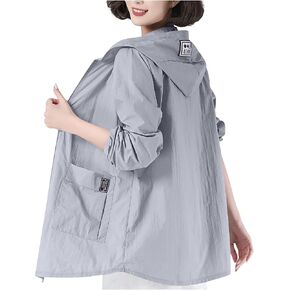 UPF 50+ Lightweight Athletic Jacket Women Sun Protection Zip up Hoodie Long Sleeve Hiking Outdoor Shirt with Pocket in Saudi Arabia