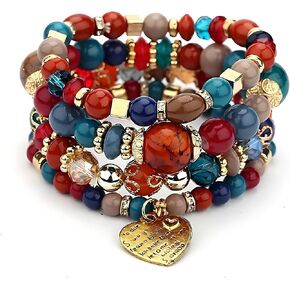Women's Elastic Bracelet Bohemian Four Bracelet Combination in Saudi Arabia