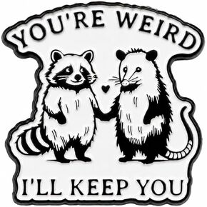 Funny Cartoon Raccoon Pin - Enamel Cute opossum Pins Brooch for Backpacks, Jackets, Hats. Humorous Quotes Brooches Gift for Animal Lovers, Girl, Son, Daughter, Adults in Saudi Arabia