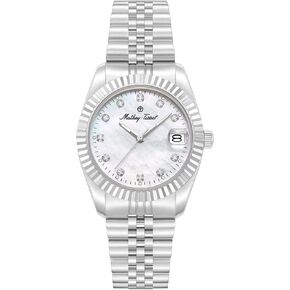 Mathey-Tissot Quartz White Mother of Pearl Dial Ladies Watch H250954A-E in Saudi Arabia