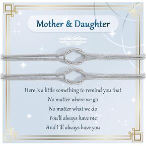 YELUWA 2/3 Pcs Mother Daughter Knot Bracelet, Mothers Day Gifts Mother Daughter Gift Birthday Gifts for Mom Matching Bracelets for Mommy and Me Forever Love Knot Bracelets Thanksgiving Christmas in Saudi Arabia