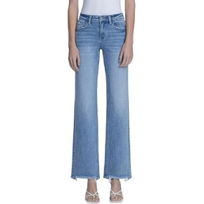 Lovervet by VERVET Women's Mid-Rise Slim Wide Leg Jeans in Saudi Arabia