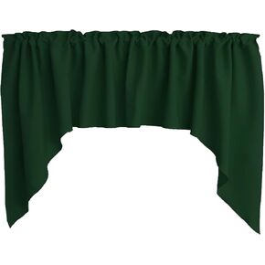 lovemyfabric Durable Solid Polyester Poplin Swag Valance Window Treatment/Window Décor (Swag Style 72" Wide / 36" Tall, Hunter Green) in Saudi Arabia