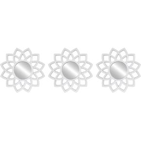 مجموعة Northlight مكونة من 3 مرايا حائط مقوسة باللون الأبيض غير اللامع مقاس 9.5 بوصة in Kuwait