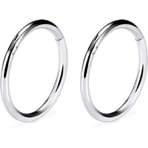 F136 Titanium 20/18/16/14g Septum/Nose/Lip/Cartilage/Helix/Conch/Tragus/Daith Clicker Rings Earrings Surgical Steel Smile Piercings Jewelry for Women Men in Saudi Arabia