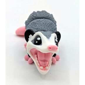 3D Printed Articulated Opossum Fidget - Poseable Possum Figurine Sensory Desk for Stress Relief, Anxiety & Focus - Fun Opossum Gift for Collectors, Adults & Office Professionals in Kuwait
