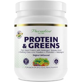 Paradise Herbs ORAC Energy Protein & Greens Powder, Antioxidant Power of 24 Servings of Fruits & Vegetables in 1 Scoop + 20g Protein, Unflavored, 15 Servings in Saudi Arabia