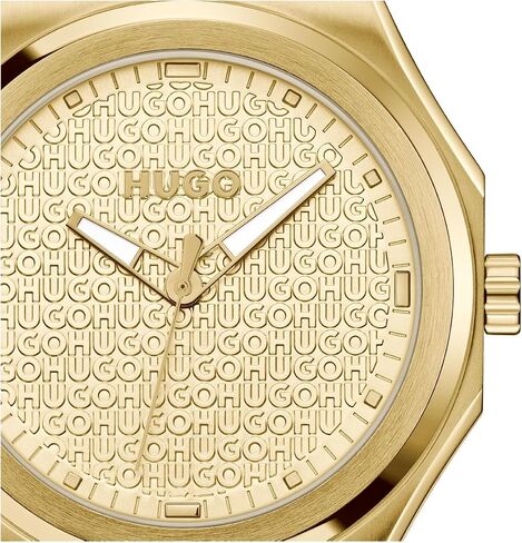 ساعة HUGO #Grail for HER النسائية - هيكل من الفولاذ المقاوم للصدأ ذو أوجه 36 مم، تصميم أحادي اللون، سوار H-Link مدمج، حركة كوارتز، جمالية أنيقة وعصرية - هدية لها in Kuwait