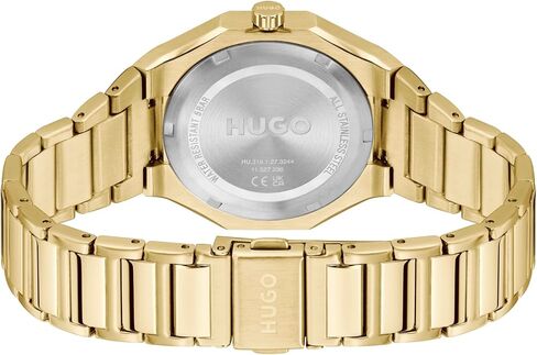 ساعة HUGO #Grail for HER النسائية - هيكل من الفولاذ المقاوم للصدأ ذو أوجه 36 مم، تصميم أحادي اللون، سوار H-Link مدمج، حركة كوارتز، جمالية أنيقة وعصرية - هدية لها in Kuwait