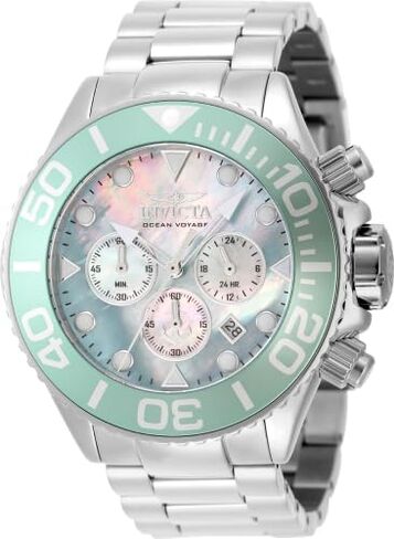 Invicta Ocean Voyage Men 52.00mm Stainless Steel + Aluminum Silver + Steel + Turquoise White+Turquoise dial VD57 Quartz in Kuwait