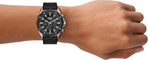 Diesel Men's Stinger Chronograph Black Leather Watch (Model: DZ4710) in Kuwait