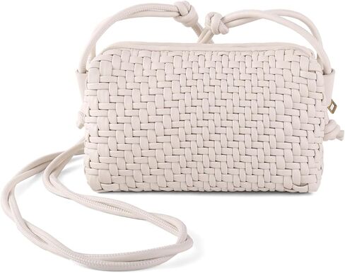 Woven Crossbody Bags for Women, Small Cross Body Braided Purse, Trendy Vegan Leather Shoulder Handbags with Strap | lightweight in Kuwait