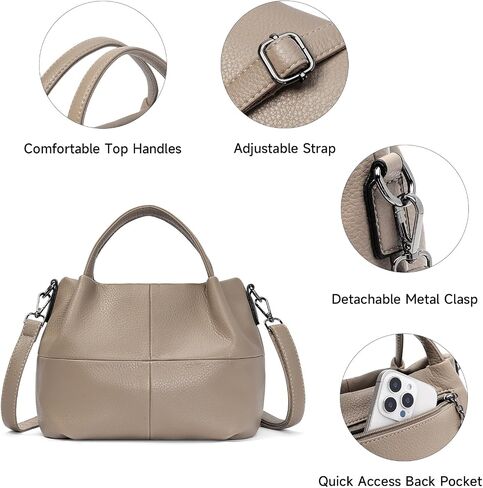 FALAN MUL Hobo Bag for Women, Soft Top Handle Handbag, Leather Tote Bag with Adjustable Strap, Travel Essentials for Women in Saudi Arabia