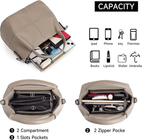 FALAN MUL Hobo Bag for Women, Soft Top Handle Handbag, Leather Tote Bag with Adjustable Strap, Travel Essentials for Women in Saudi Arabia