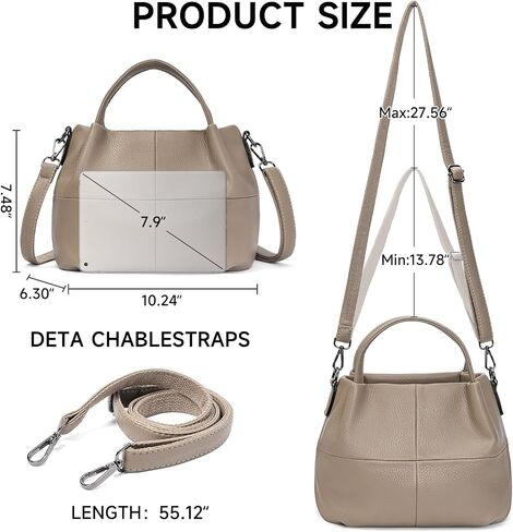 FALAN MUL Hobo Bag for Women, Soft Top Handle Handbag, Leather Tote Bag with Adjustable Strap, Travel Essentials for Women in Saudi Arabia
