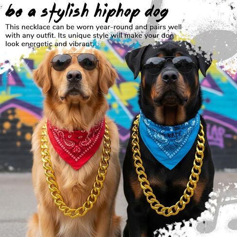 6 Pcs Fake Gold Chain Necklace Set, Big Chunky Faux Rapper Chain, Chunky Hip Hop Rapper Costume Jewelry, 32 Inch Plastic Party Accessories, 80s 90s Punk Style Non-Fading Bling Bling Chains in Kuwait