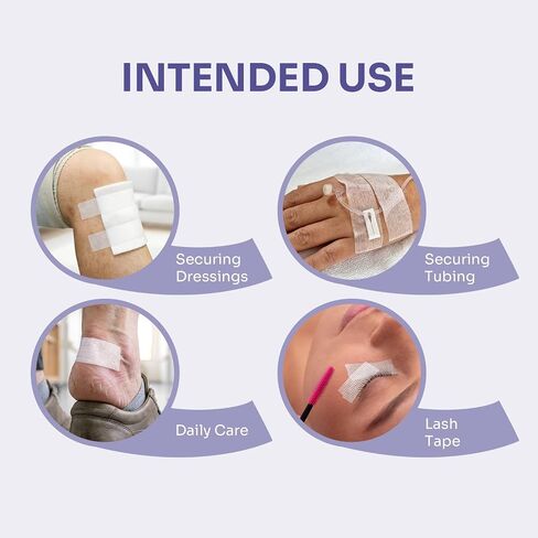 Conkote Medical Silicone Tape 2 Rolls, Pain-Free Removal Tape for Sensitive Skin 1" x 4 Yards | Breathable, Hypoallergenic, Easy to tear in Saudi Arabia