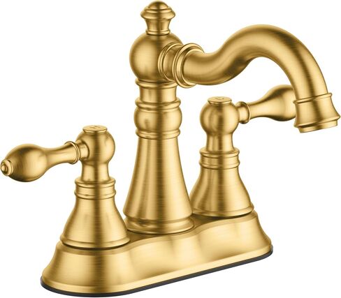 Two Handle Oil Rubbed Bronze Bathroom Sink Faucet 3 Hole with Pop up Drain Assembly, Classic 4 Inch Centerset Bathroom Lavatory Faucet with 360° Swivel Spout,EW-516-NB in Kuwait