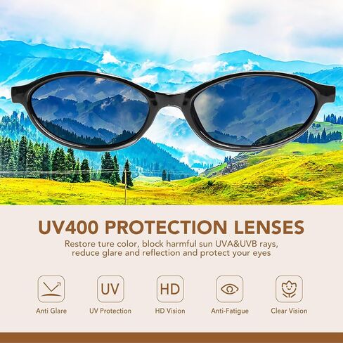90s Retro Oval Sunglasses for Women 3-Pack Lightweight Fashion Sun Glasses Trendy Narrow Sunnies UV400 Protection in Saudi Arabia