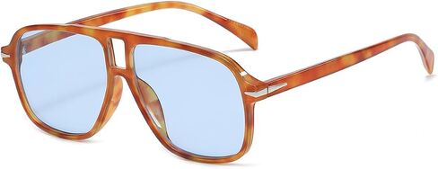 Retro Aviator Sunglasses for Women and Men, Vintage 70s Square Classic Aviator Shades Sun Glasses UV400 Protection in Saudi Arabia