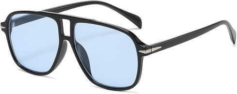 Retro Aviator Sunglasses for Women and Men, Vintage 70s Square Classic Aviator Shades Sun Glasses UV400 Protection in Saudi Arabia
