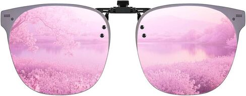 Polarized Clip On Sunglasses Over Eye Glasses Anti Glare UV400 Protection TAC Lens Scratch Proof Panto Style in Saudi Arabia