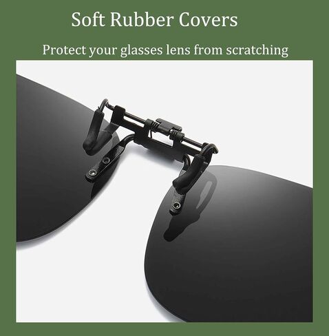 Polarized Clip On Sunglasses Over Eye Glasses Anti Glare UV400 Protection TAC Lens Scratch Proof Panto Style in Saudi Arabia