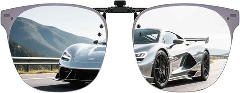 Polarized Clip On Sunglasses Over Eye Glasses Anti Glare UV400 Protection TAC Lens Scratch Proof Panto Style in Saudi Arabia