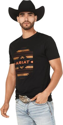 ARIAT Men's Boot Barn Exclusive Zapoteco Geo Print Logo Short Sleeve Graphic T-Shirt in Kuwait