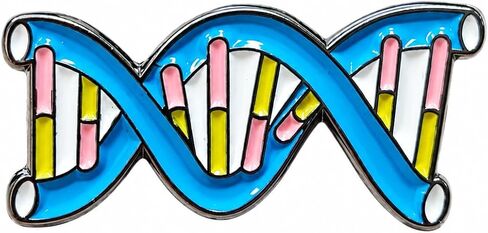 Funny Enamel Pin - DNA Double Helix Pins Brooch for backpack, jackets, Hats. Chemistry Biology Brooches Gift for Teacher, Coworkes and Friends in Saudi Arabia
