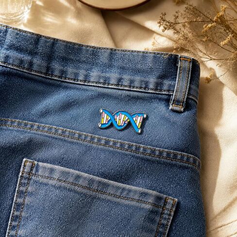 Funny Enamel Pin - DNA Double Helix Pins Brooch for backpack, jackets, Hats. Chemistry Biology Brooches Gift for Teacher, Coworkes and Friends in Saudi Arabia
