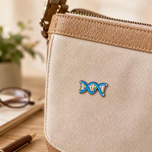 Funny Enamel Pin - DNA Double Helix Pins Brooch for backpack, jackets, Hats. Chemistry Biology Brooches Gift for Teacher, Coworkes and Friends in Saudi Arabia