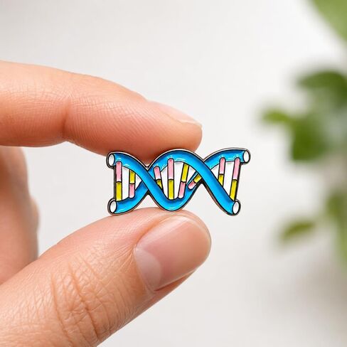 Funny Enamel Pin - DNA Double Helix Pins Brooch for backpack, jackets, Hats. Chemistry Biology Brooches Gift for Teacher, Coworkes and Friends in Saudi Arabia