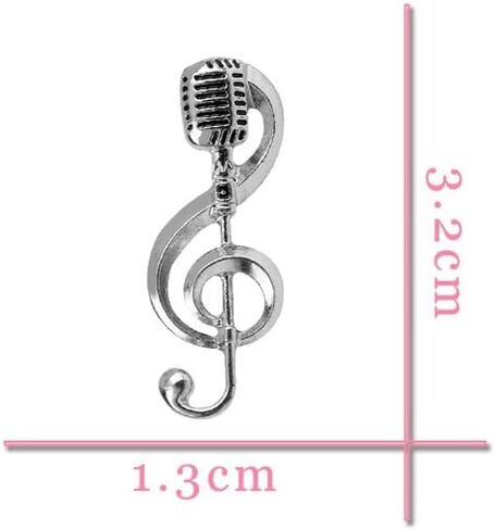 Microphone Brooches Gift For Women Men Brooches Pin Lapel Pin Jewelry Accessories Lapel Brooch Concert Singer(silver) in Saudi Arabia