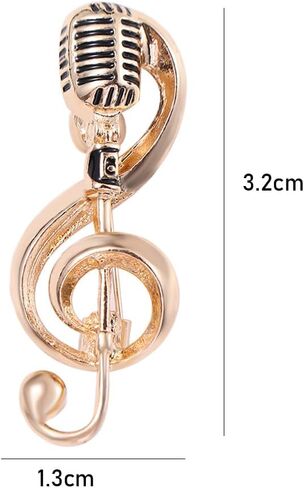 Microphone Brooches Gift For Women Men Brooches Pin Lapel Pin Jewelry Accessories Lapel Brooch Concert Singer(silver) in Saudi Arabia