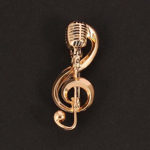 Microphone Brooches Gift For Women Men Brooches Pin Lapel Pin Jewelry Accessories Lapel Brooch Concert Singer(silver) in Saudi Arabia