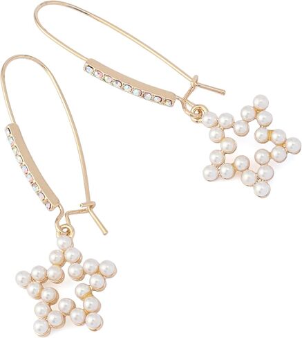 Betsey Johnson Jewelry Women's Celestial Soiree Pearl Dangle Earrings in Kuwait